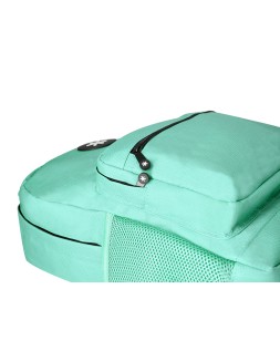 Mochila antartik con asa y bolsillo frontal con cremallera color verde menta 320x140x430 mm