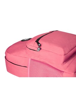 Mochila antartik con asa y bolsillo frontal con cremallera color coral 320x140x430 mm