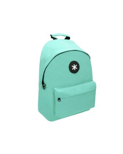 Mochila antartik con asa y bolsillos con cremallera color verde menta 310x160x410 mm