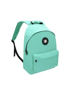 Mochila antartik con asa y bolsillos con cremallera color verde menta 310x160x410 mm