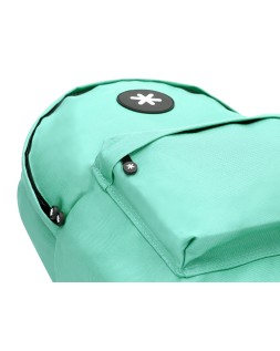 Mochila antartik con asa y bolsillos con cremallera color verde menta 310x160x410 mm