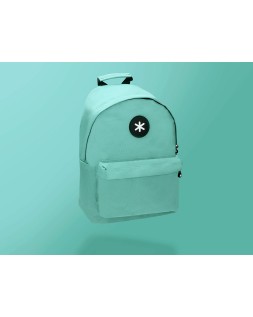 Mochila antartik con asa y bolsillos con cremallera color verde menta 310x160x410 mm