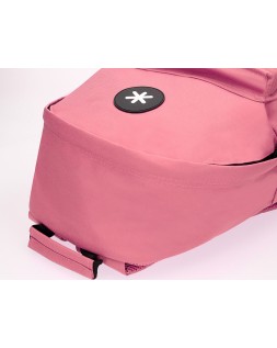 Mochila antartik con asa y bolsillos con cremallera color coral 310x160x410 mm