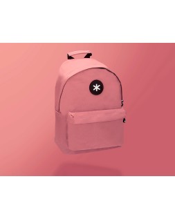 Mochila antartik con asa y bolsillos con cremallera color coral 310x160x410 mm