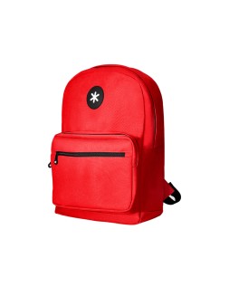 Mochila antartik con asa y bolsillo frontal con cremallera color rojo 320x140x430 mm