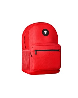 Mochila antartik con asa y bolsillo frontal con cremallera color rojo 320x140x430 mm