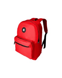 Mochila antartik con asa y bolsillo frontal con cremallera color rojo 320x140x430 mm