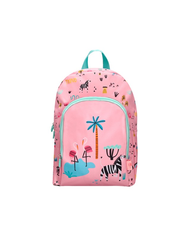 Mochila escolar liderpapel safari infantil rosa cebra 330x110x250