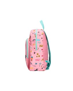 Mochila escolar liderpapel safari infantil rosa cebra 330x110x250