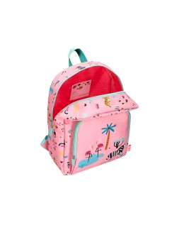 Mochila escolar liderpapel safari infantil rosa cebra 330x110x250