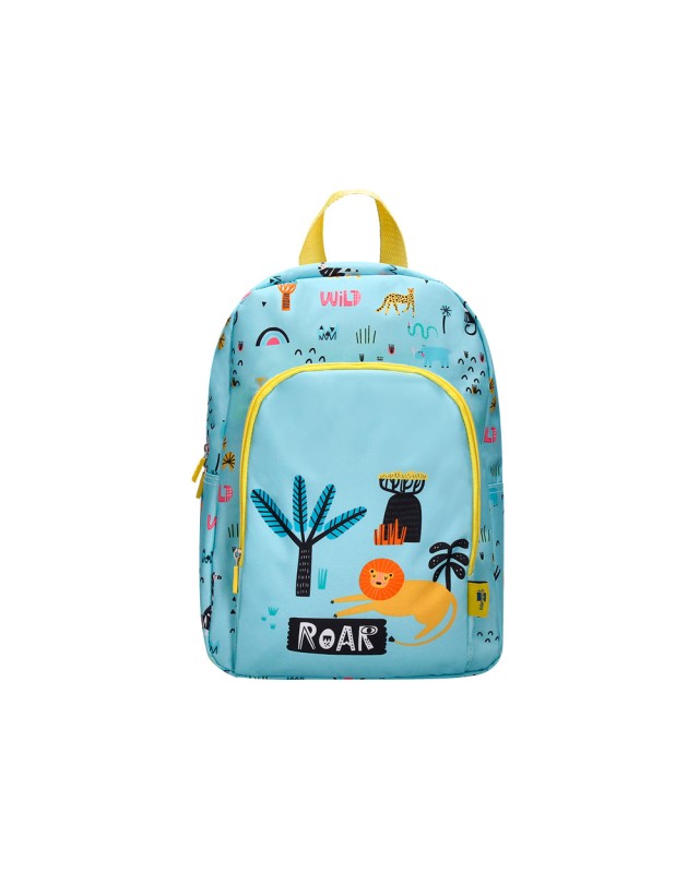 Mochila escolar liderpapel safari infantil azul leon 330x110x250 mm