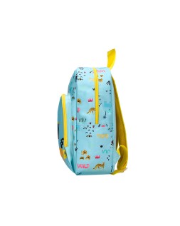 Mochila escolar liderpapel safari infantil azul leon 330x110x250 mm
