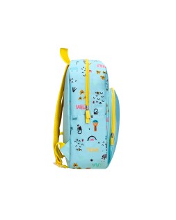 Mochila escolar liderpapel safari infantil azul leon 330x110x250 mm
