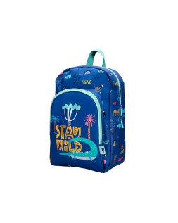 Mochila escolar liderpapel safari infantil azul marino cocodrilo 330x110x250 mm