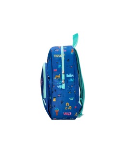 Mochila escolar liderpapel safari infantil azul marino cocodrilo 330x110x250 mm