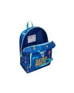 Mochila escolar liderpapel safari infantil azul marino cocodrilo 330x110x250 mm
