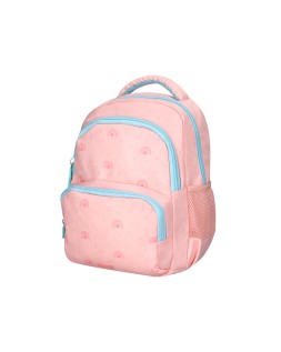 Mochila escolar liderpapel multibolsillo infantil rosa rainbows 350x110x270 mm