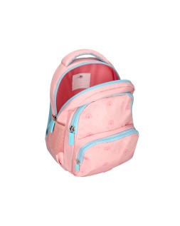 Mochila escolar liderpapel multibolsillo infantil rosa rainbows 350x110x270 mm