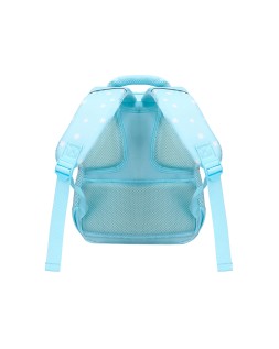 Mochila escolar liderpapel multibolsillo infantil azul flowers 350x110x270 mm