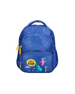 Mochila escolar liderpapel multibolsillo infantil azul dino 350x110x270 mm