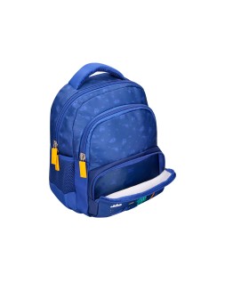 Mochila escolar liderpapel multibolsillo infantil azul dino 350x110x270 mm