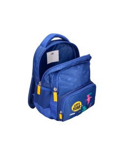 Mochila escolar liderpapel multibolsillo infantil azul dino 350x110x270 mm