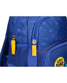 Mochila escolar liderpapel multibolsillo infantil azul dino 350x110x270 mm
