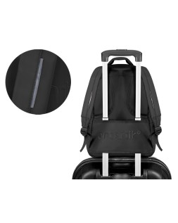 Mochila antartik fusion flex multibolsillo negro 19l 450x180x300 mm