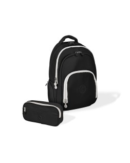Mochila antartik fusion flex multibolsillo negro 19l 450x180x300 mm