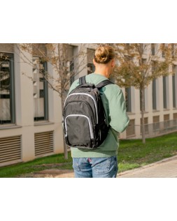 Mochila antartik fusion flex multibolsillo negro 19l 450x180x300 mm