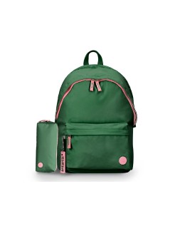Mochila antartik basic pack con bolsillo para portatil verde 20 l 300x160x420 mm