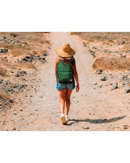 Mochila antartik basic pack con bolsillo para portatil verde 20 l 300x160x420 mm