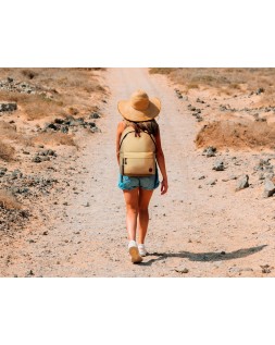 Mochila antartik basic pack con bolsillo para portatil beige 20 l 300x160x420 mm