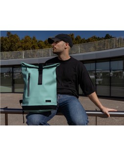 Mochila antartik roll pack waterproof enrollable gran capacidad turquesa 480x130x280 mm