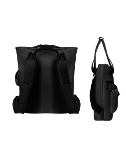 Mochila antartik bolso flip bag con acolchado para portatil 15" color negro 400x120x390 mm