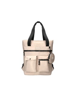 Mochila antartik bolso flip bag con acolchado para portatil 15" beige 400x120x390 mm