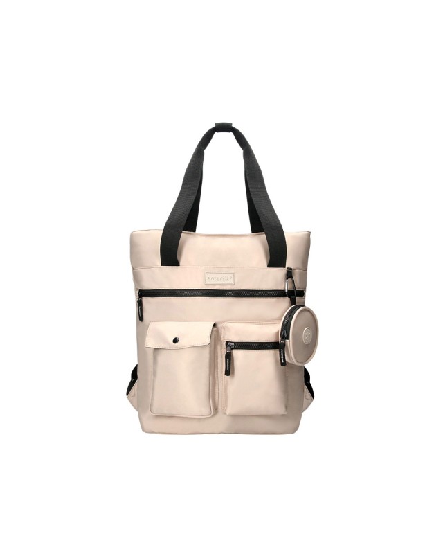 Mochila antartik bolso flip bag con acolchado para portatil 15" beige 400x120x390 mm