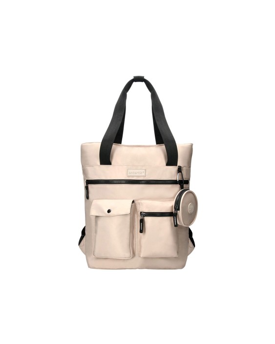 Mochila antartik bolso flip bag con acolchado para portatil 15" beige 400x120x390 mm