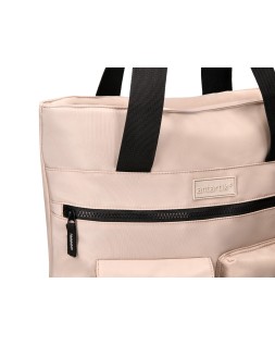 Mochila antartik bolso flip bag con acolchado para portatil 15" beige 400x120x390 mm