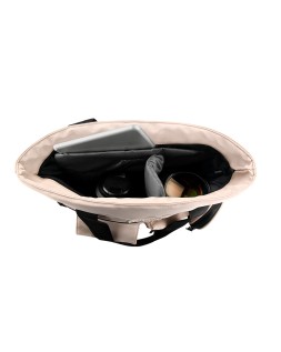 Mochila antartik bolso flip bag con acolchado para portatil 15" beige 400x120x390 mm