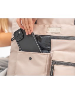 Mochila antartik bolso flip bag con acolchado para portatil 15" beige 400x120x390 mm