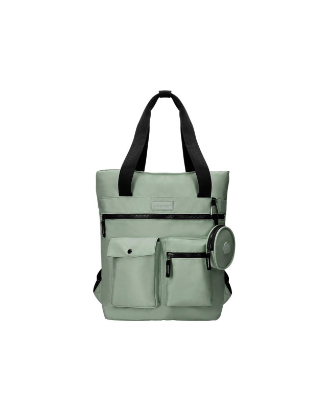 Mochila antartik bolso flip bag con acolchado para portatil 15" verde 400x120x390 mm