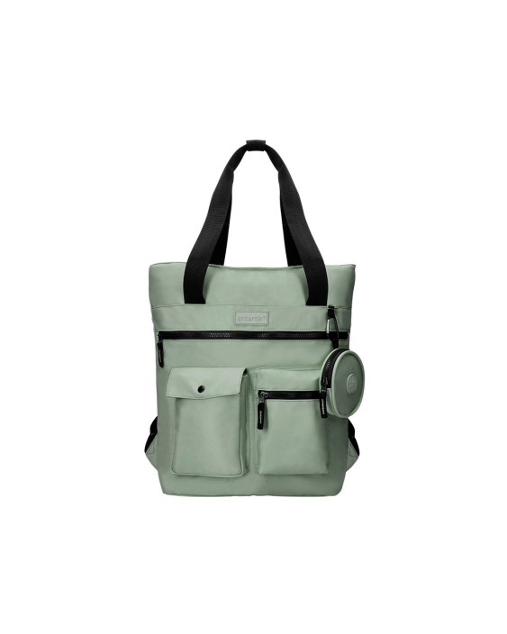 Mochila antartik bolso flip bag con acolchado para portatil 15" verde 400x120x390 mm