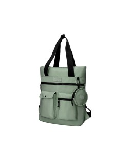 Mochila antartik bolso flip bag con acolchado para portatil 15" verde 400x120x390 mm