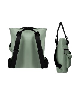 Mochila antartik bolso flip bag con acolchado para portatil 15" verde 400x120x390 mm