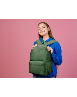 Mochila liderpapel core con compartimento lateral elastico verde militar 15 l 400x125x300 mm