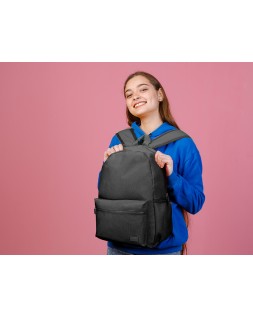 Mochila liderpapel core con compartimento lateral elastico negro 15 l 400x125x300 mm