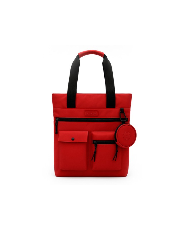 Mochila antartik bolso flip bag con acolchado para portatil 15" burdeos 400x120x390 mm