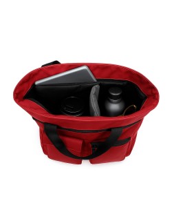 Mochila antartik bolso flip bag con acolchado para portatil 15" burdeos 400x120x390 mm