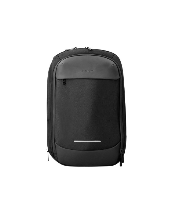 Mochila antartik slim con bols illo para portatil con tres compartimentos 45x15x33cm color negro